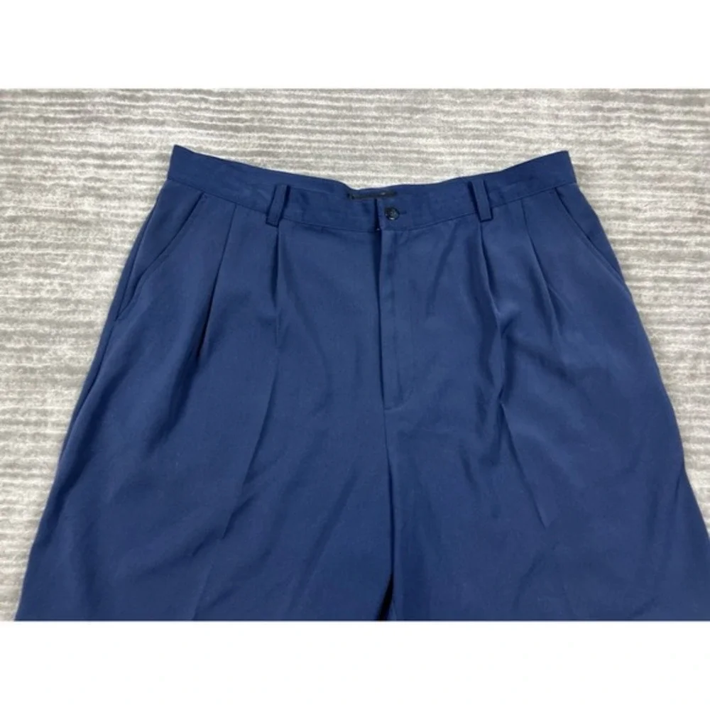 Top Flite Shorts Mens 38 Blue‎ Pleated Golf Polyester Casual Outdoors